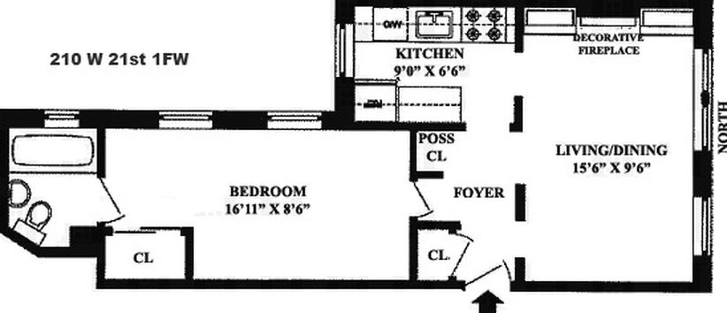 1 Bedroom 1 Bath Condo 600 Sq Ft in New York