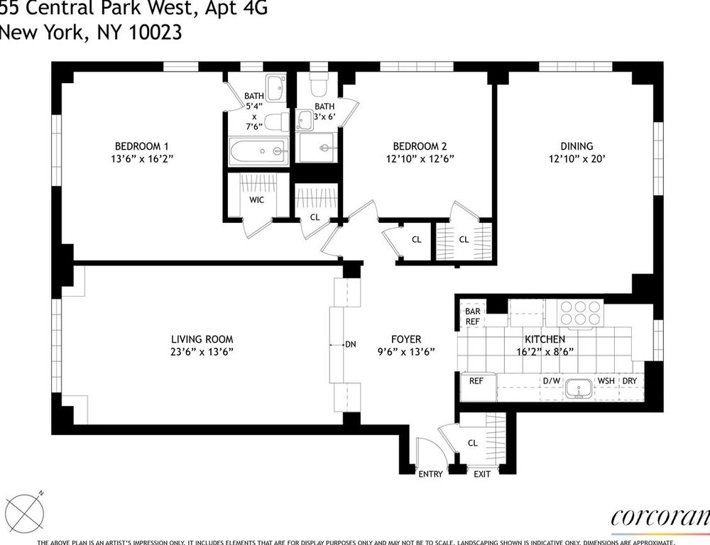 2 Bedroom 2 Bath Condo 1,536 Sq Ft in New York
