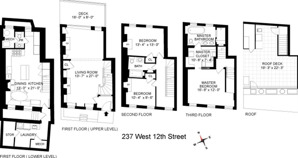 3 Bedroom 2.5 Bath Townhouse 2,400 Sq Ft in New York