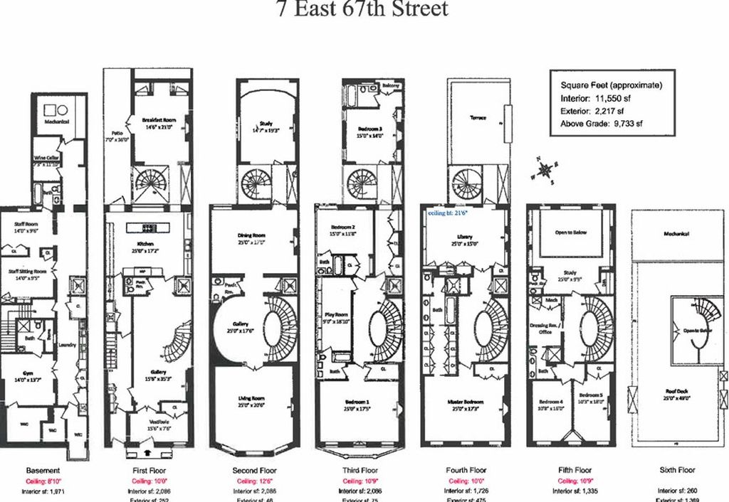 7 Bedroom 8 Bath Townhouse 11,550 Sq Ft in New York